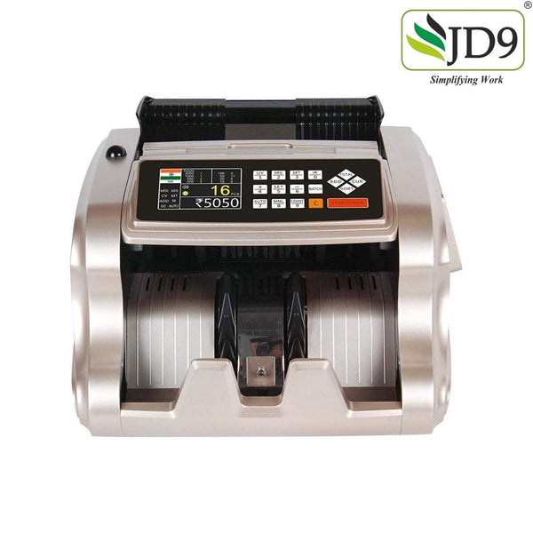 JD9 Exclusive Series Mix Note Value Counting Machine/Currency Counting Machine with Fake Note Detection, Super High Speed & High Capacity, with LED Display, Large LCD Screen (1200pcs / min)