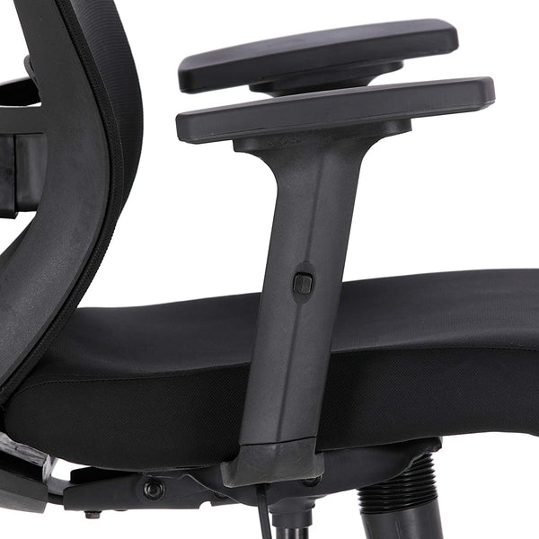 JD9 Office Chair with Lumbar Back Support,and Height Adjustable Arms for Home (Breathable Mesh, Black, Aqua)