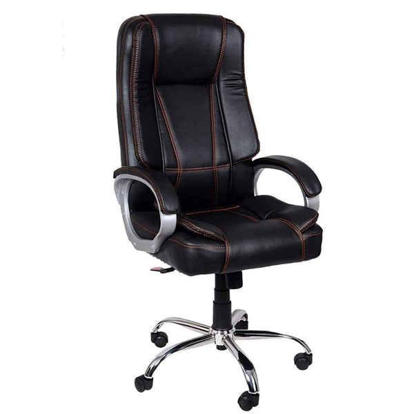 JD9 High Back Executive Swivel Office Desk Chair with Tilt Lock Mechanism (Black)