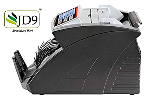 JD9 Latest Note Counting Machine with Fake Note Detection/Currency Counting Machine/Money Counting Machine with UV MG IR Detection - Heavy Duty for Professional & Bank USE