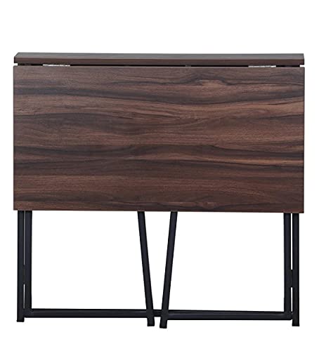 JD9 Foldable Table Study-Table Desk Home Office Workstation Adjustable and Portable (Work from Home) (Italian Dark, Large)