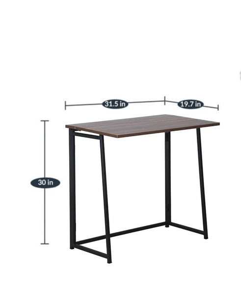 JD9 Foldable Table Study-Table Desk Home Office Workstation Adjustable and Portable (Work from Home) (Italian Dark, Large)