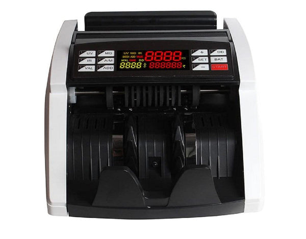 JD9 Smart Note Counting/Currency Counting Machine Note Counting Machine with UV/MG Counterfeit Notes Detection Function and External Display (White)