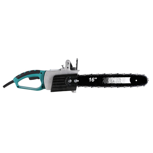 JD9 Heavy Duty Electric Chain saw, 1800W, Copper Armature, 16" Guide Bar and Chain, 405 mm, Automatic Oiler (Sea Blue)