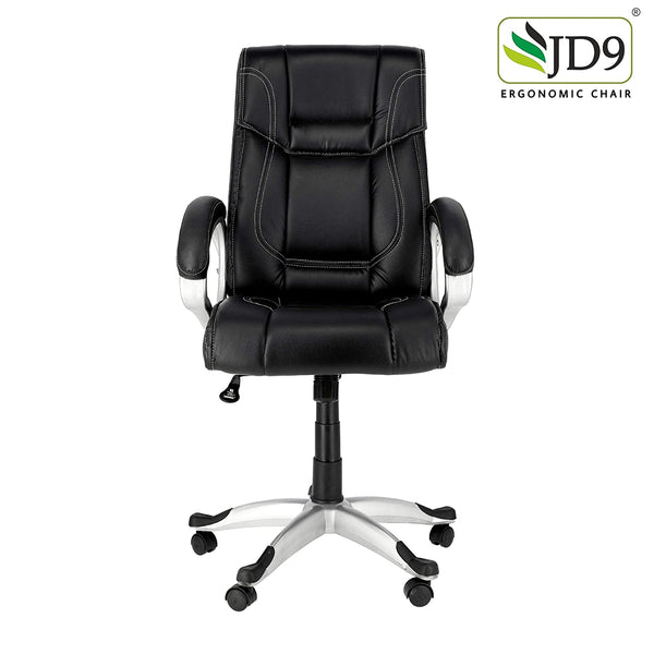 JD9 High Back Executive Swivel Office Desk Chair/revolving Chair/Director Chair Gaming Friendly Design (Black)