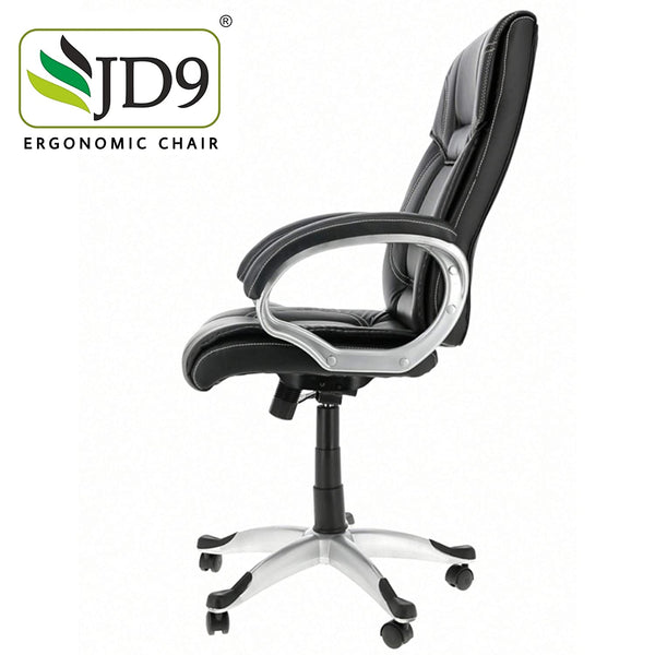 JD9 High Back Executive Swivel Office Desk Chair/revolving Chair/Director Chair Gaming Friendly Design (Black)