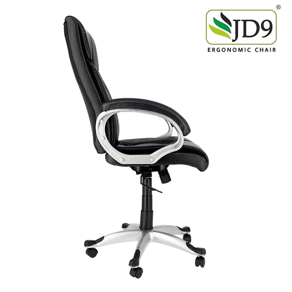 JD9 High Back Executive Swivel Office Desk Chair/revolving Chair/Director Chair Gaming Friendly Design (Black)