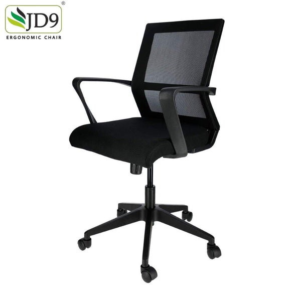 JD9 Office Chair with Advanced Centre Tilt Mechanism for Home or Office (Black)