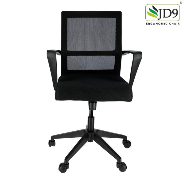 JD9 Office Chair with Advanced Centre Tilt Mechanism for Home or Office (Black)