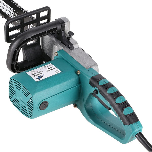 JD9 Heavy Duty Electric Chain saw, 1800W, Copper Armature, 16" Guide Bar and Chain, 405 mm, Automatic Oiler (Sea Blue)