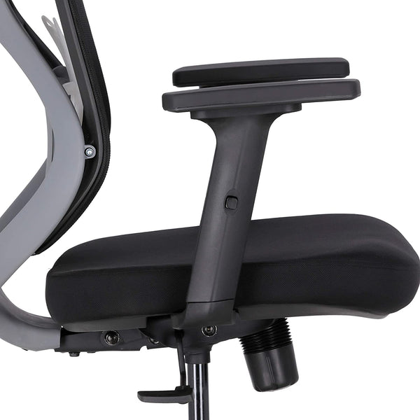 JD9 Ergonomic Chair (Breathable Mesh, Black, Grey)