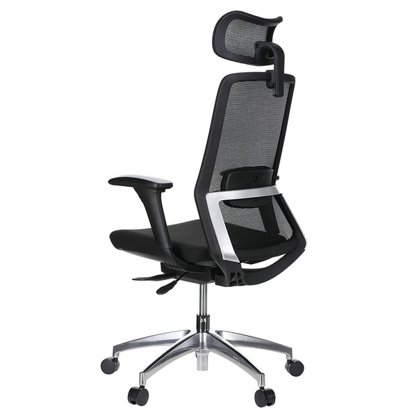 JD9 High Back Mesh Self Weight Syncro tilt Mechanism with Multi Position Lock & Seat Slider Office Chair with Cushion Seat (Premium Mesh Black)