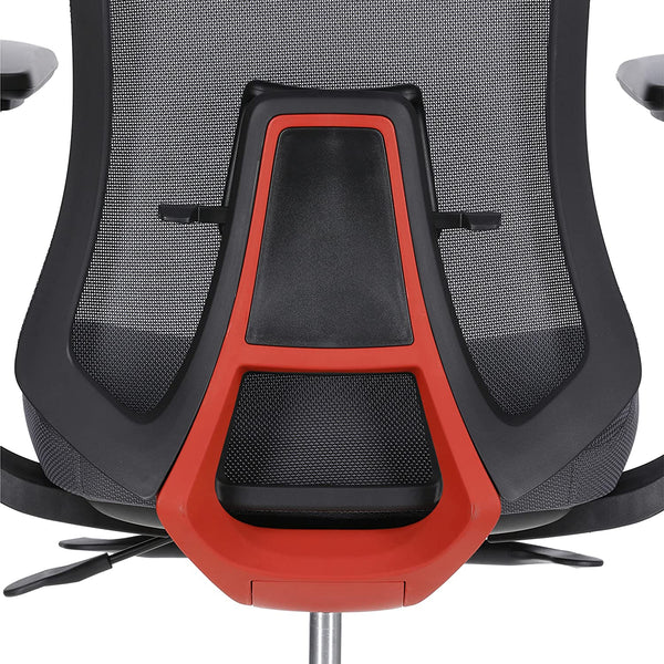 JD9 High Back Mesh Self Weight Syncro tilt Mechanism with Multi Position Lock & Seat Slider Office Chair with Cushion Seat (Premium Mesh Black)