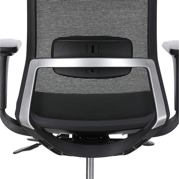 JD9 High Back Mesh Self Weight Syncro tilt Mechanism with Multi Position Lock & Seat Slider Office Chair with Cushion Seat (Premium Mesh Black)