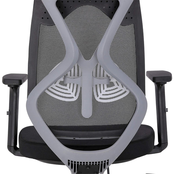 JD9 Ergonomic Chair (Breathable Mesh, Black, Grey)