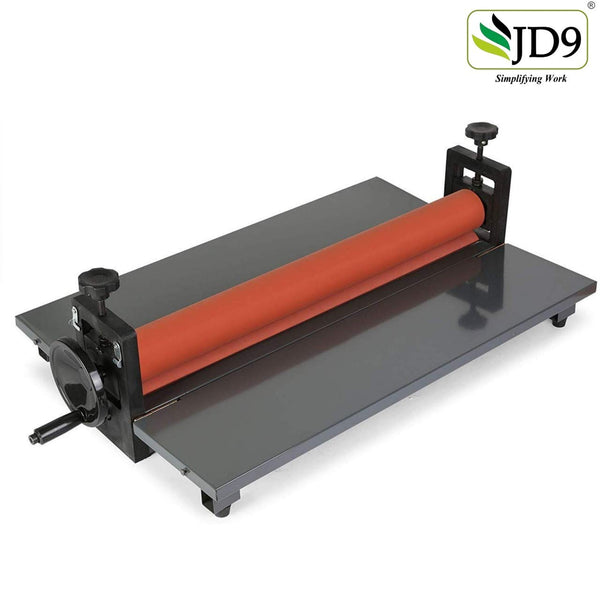 JD9 25.5" Cold Laminator Machine 10mm Manual Vinyl Photo Film Cold laminator Hand Crank Pressure Cold Roll laminator(25.5")