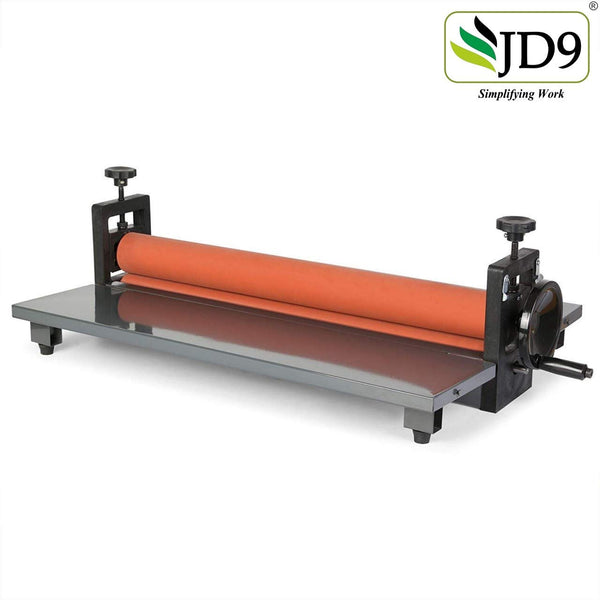 JD9 25.5" Cold Laminator Machine 10mm Manual Vinyl Photo Film Cold laminator Hand Crank Pressure Cold Roll laminator(25.5")