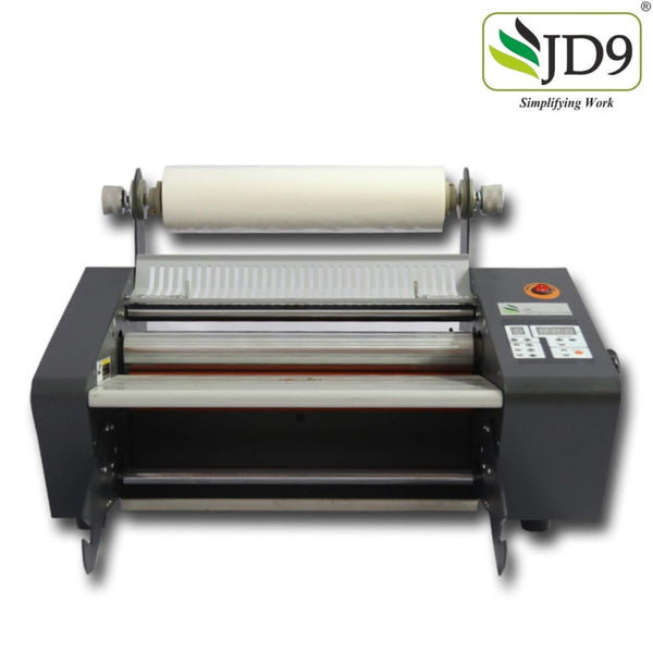 JD9 14” Steel Thermal Roll to Roll Lamination Machine- Fully Automatic Professional Laminating Machine/Laminator with Hot, Cold, Single Side & Double Side Lamination.