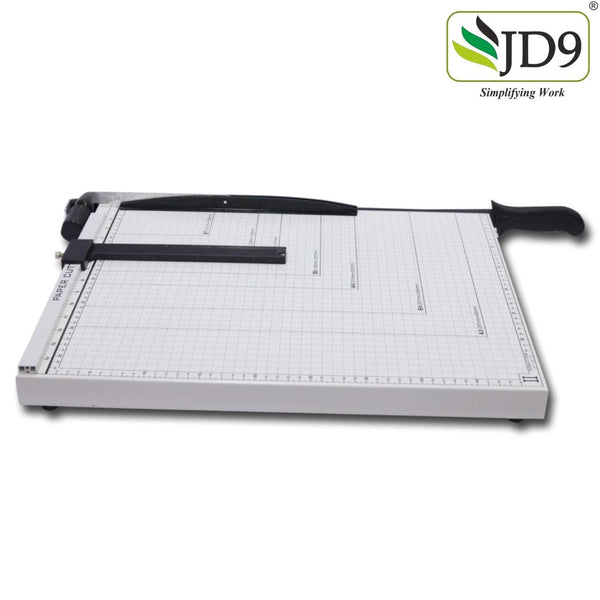 JD9 Paper Cutter A3 Heavy Duty Professional Paper Trimmer, Guillotine Craft Machine for Office, Home, Craft, Photo Studio (A3, B4, A4, B5, A5, B6, B7) (White, 18 x 15 x 1.2 inch)