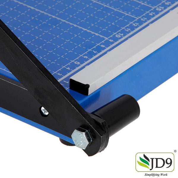 JD9 Paper Cutter A4 Heavy Duty Professional Paper Trimmer, Guillotine Craft Machine for Office, Home, Craft, Photo Studio(Blue) (A4, B5, A5, B6, B7) (12.5 x 9.8 x 1.2 inch)