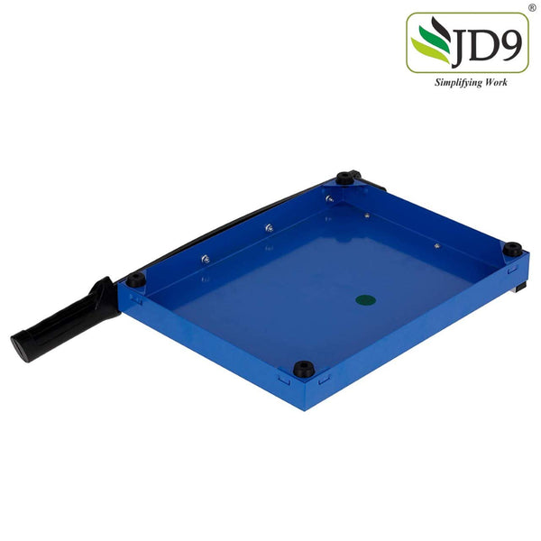 JD9 Paper Cutter A4 Heavy Duty Professional Paper Trimmer, Guillotine Craft Machine for Office, Home, Craft, Photo Studio(Blue) (A4, B5, A5, B6, B7) (12.5 x 9.8 x 1.2 inch)