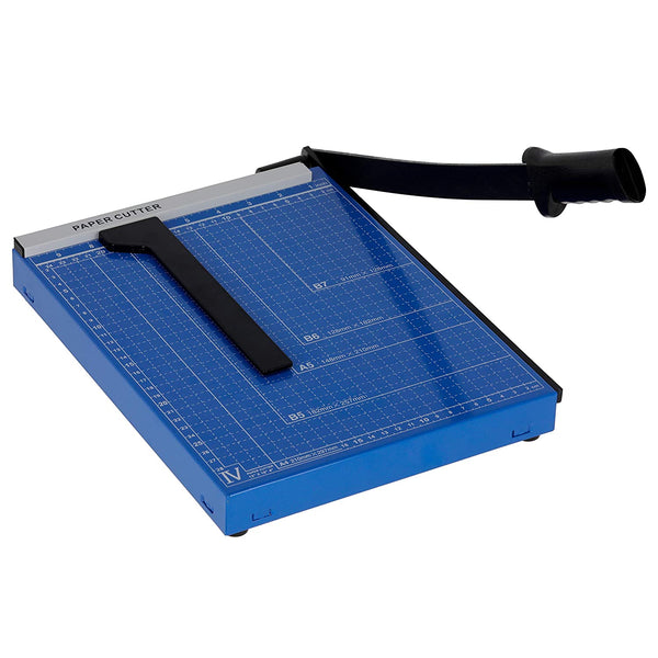 JD9 Paper Cutter A4 Heavy Duty Professional Paper Trimmer, Guillotine Craft Machine for Office, Home, Craft, Photo Studio(Blue) (A4, B5, A5, B6, B7) (12.5 x 9.8 x 1.2 inch)