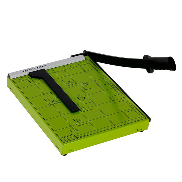 JD9 Paper Cutter A4 Heavy Duty Professional Paper Trimmer, Guillotine Craft Machine for Office, Home, Craft, Photo Studio (A4, B5, A5, B6, B7) (Green, 12.5 x 9.8 x 1.2 inch)