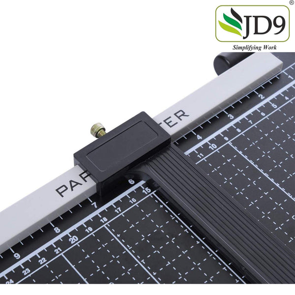 JD9 Paper Cutter A4 Heavy Duty Professional Paper Trimmer, Guillotine Craft Machine for Office, Home, Craft, Photo Studio (Black) (A4, B5, A5, B6, B7) (12.5 x 9.8 x 1.2 inch)