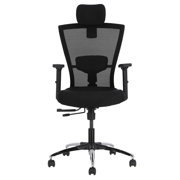 JD9 Aqua High Back Mesh Office Chair with Cushion Seat (Breathable Mesh, Black)