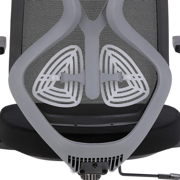 JD9 High Back Ergonomic Chair Cushion Seat with Advanced Syncro Tilt Mechanism, Adjustable Arms & Headrest for Office & Home for Office & Home (Black & Grey)