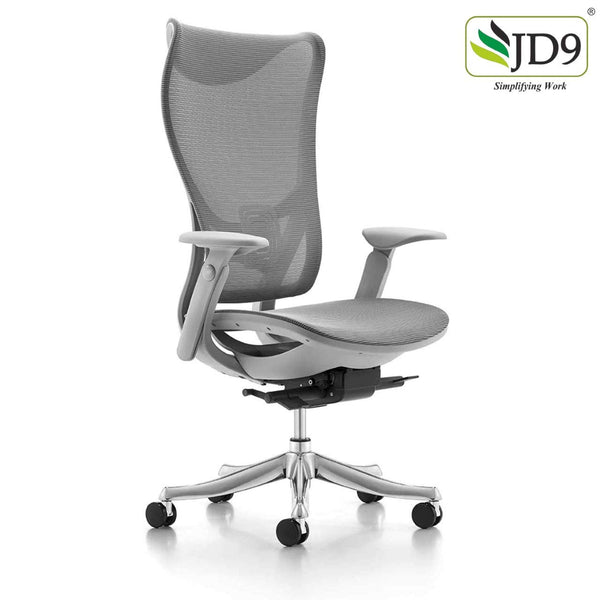 JD9 High Back Ergonomic Chair with Advanced Multi Angle Backrest Locking Quick Tilt Mechanism with Body Weight Tension Adjustment for Office & Home.