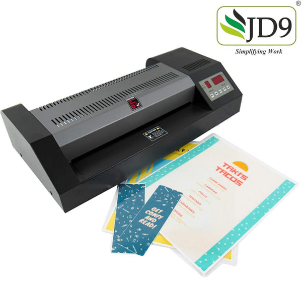 JD9 Professional Speed Lamination/Laminating Machine Compact- Fully Automatic Lamination Machine/Laminator for Upto A3 Size with Hot and Cold Lamination.