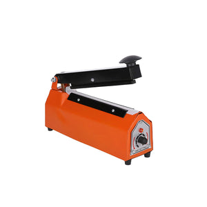 JD9 8 inches Heavy Metal Duty Heat Sealer for Plastic Bag, Heat Sealer Machine 8" inch, Impulse Sealer, Impulse Sealer Machine, Packing Machine (Orange)