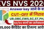 KVS NVS Cut Off 2026