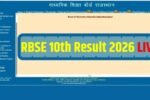 RBSE Board 10th Result 2026